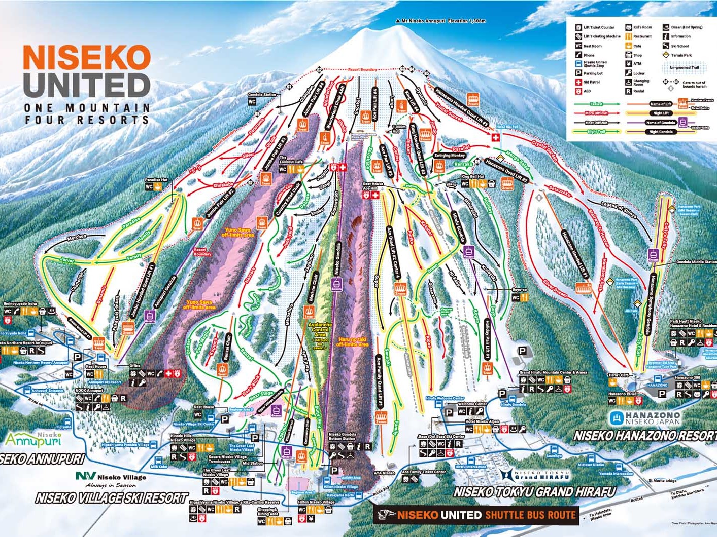 Niseko United Trail Map 2023