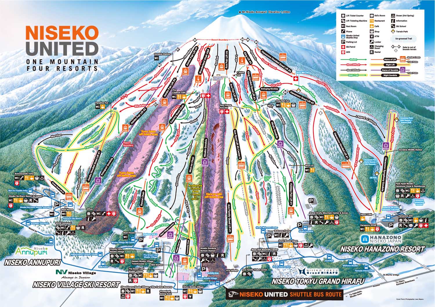 Niseko United Trail Map 2023