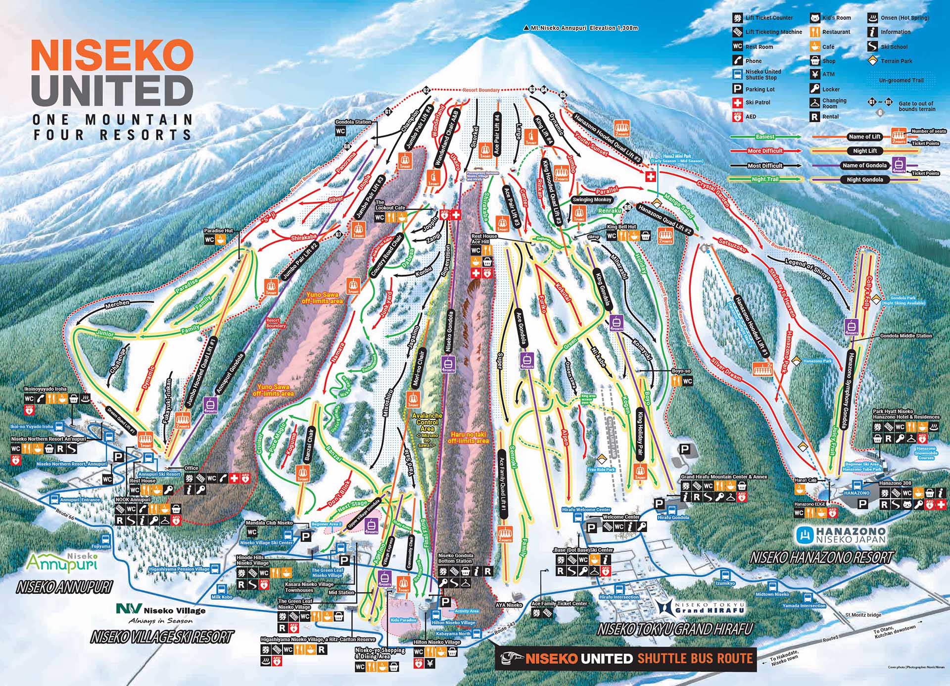 Niseko United Trail Map 24-25